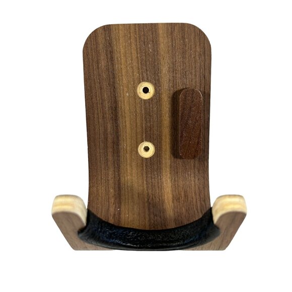 Wishwood Wall Mounted Guitar Hook Twin Pack Walnut - Picture 7 of 14